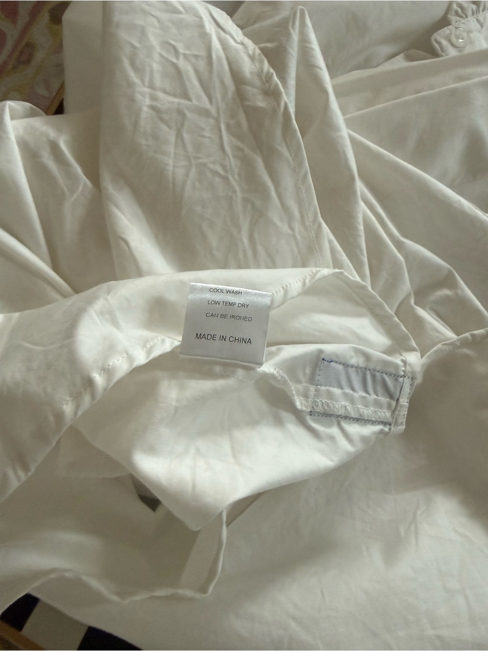 White Ruffle-Collar Long Sleeve Shirt Dress - Picture 8 of 10